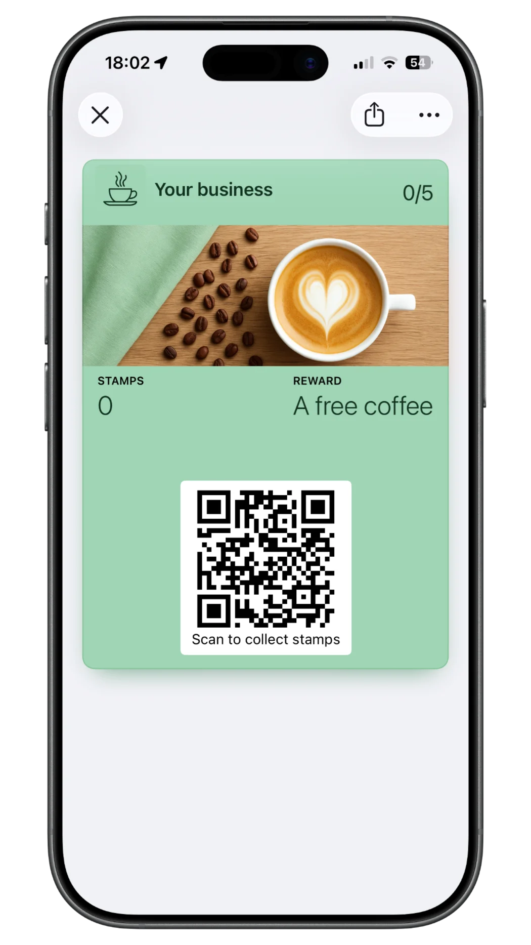 Screenshot of an apple wallet card